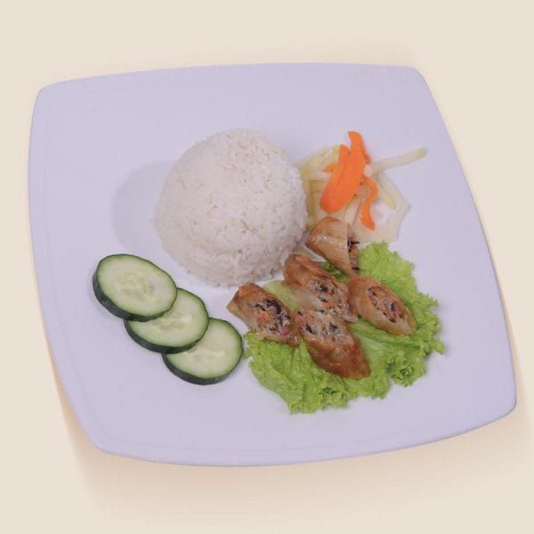 Fried-Spring-Rolls-Rice-Cơm-Nem-Rán